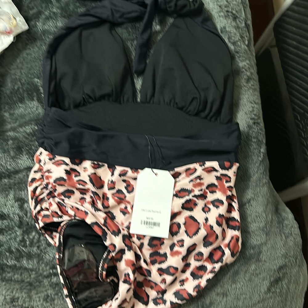 Leopard one piece bathing suit